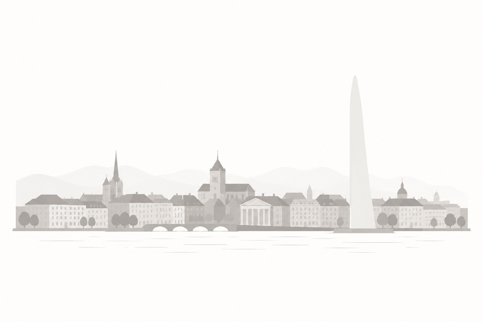 Geneva skyline illustration